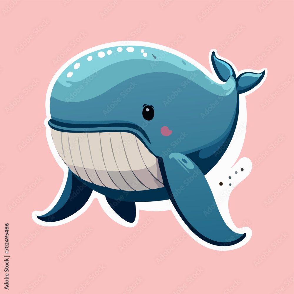 Naklejka premium Cute whale illustration