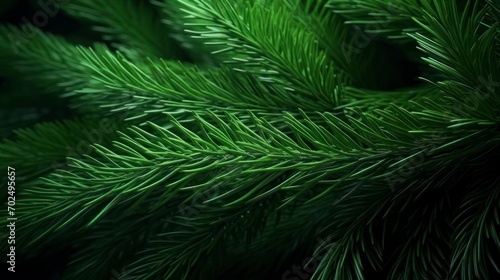 fir-tree green branches close  4k  photorealistic --no cones  berries - generative ai