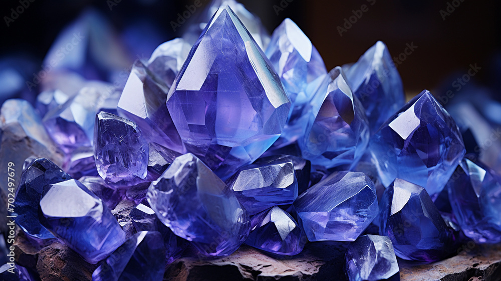 Regal Tanzanite Crystals in Radiant Colors and Unique Forms - A Symphony of Gemstone Elegance