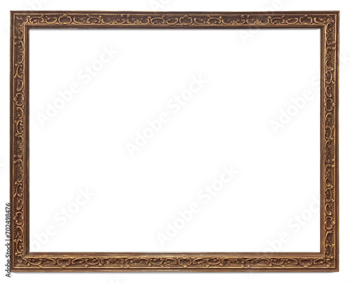 Golden decorative frame. Landscape  (ID: 702498476)