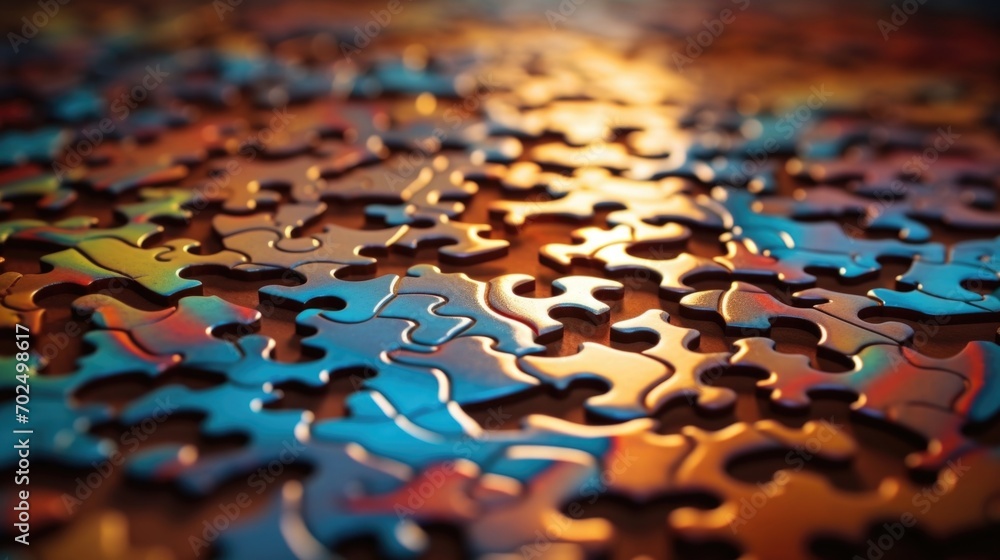 A multidimensional puzzle with constantly shifting shapes, depicting the iterative nature of finetuning a neural networks layers and nodes. A multidimensional puzzle with constantly shifting shapes, depicting the iterative nature of finetuning a neural networks layers and nodes.