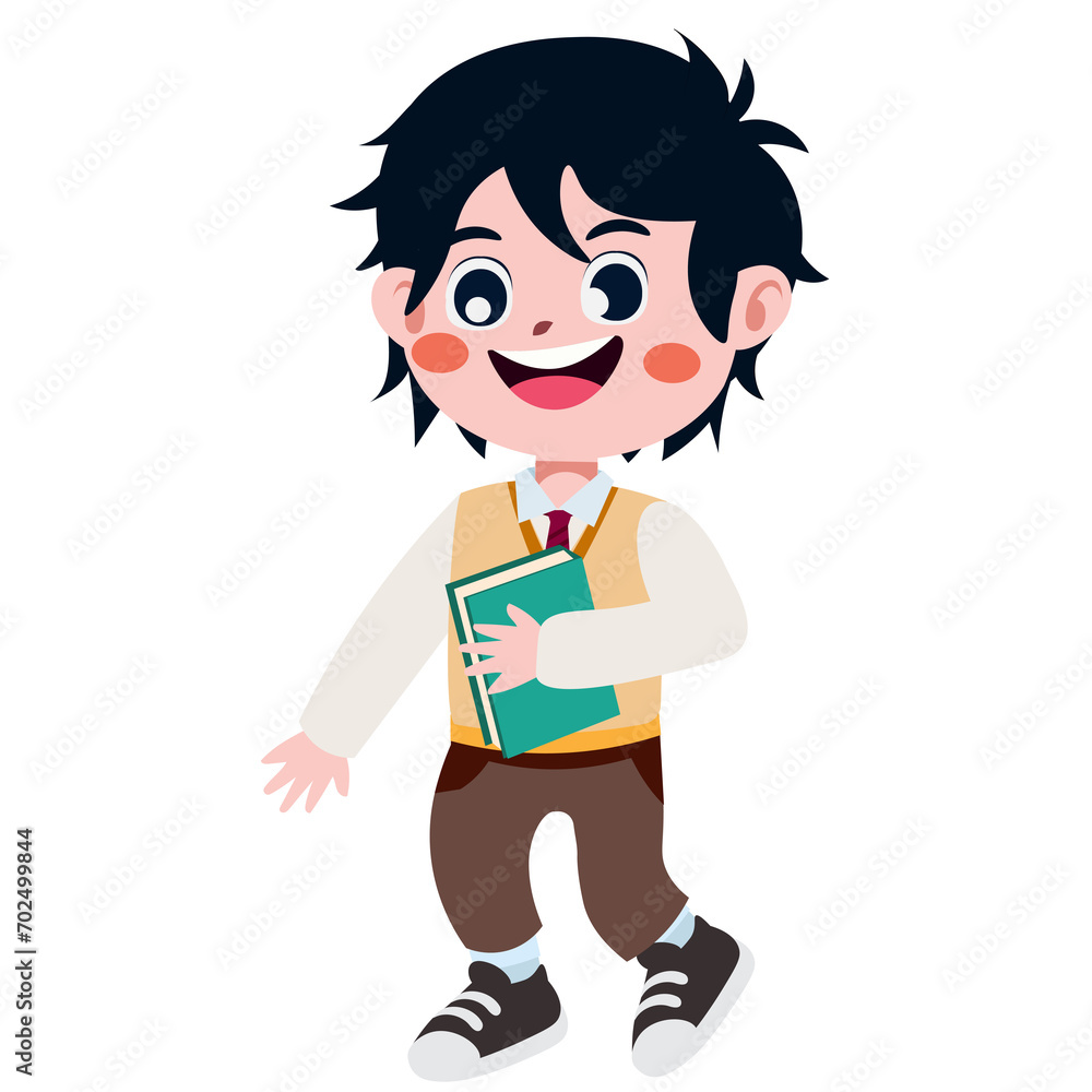 Happy cute children in school uniform Happy cute children in school uniform