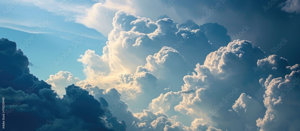 Clouds against a blue backdrop. Clouds against a blue backdrop.
