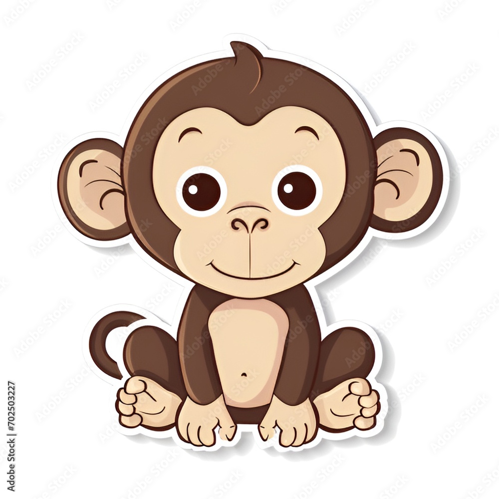 Fototapeta premium Clip art of monkey