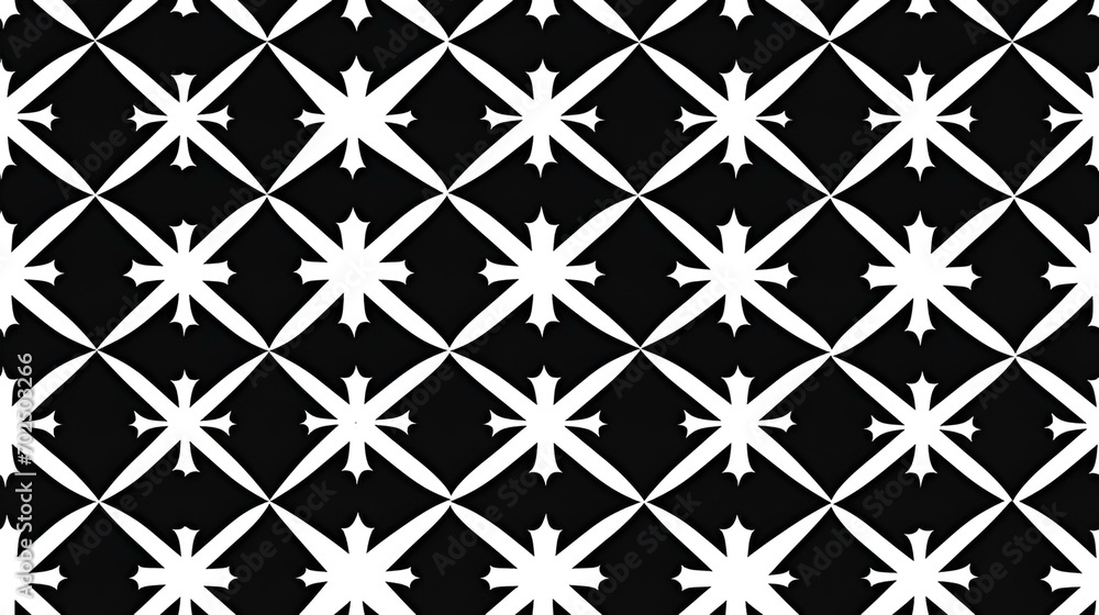 Fototapeta premium black and white seamless pattern