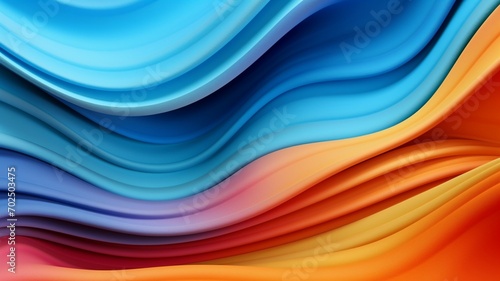 Fluid Elegance  The Abstract Background Features a Gentle Wave Pattern with Soft Lines  Perfect for a Banner Backdrop with Ample Copyspace - AI Generative
