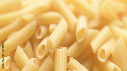 Italian pasta feathers Italian raw.