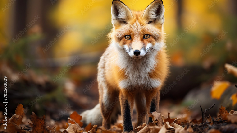 Fox in the Wilderness with Beautiful Blurred Background - Capturing the Essence of Wild Beauty Fox in the Wilderness with Beautiful Blurred Background - Capturing the Essence of Wild Beauty
