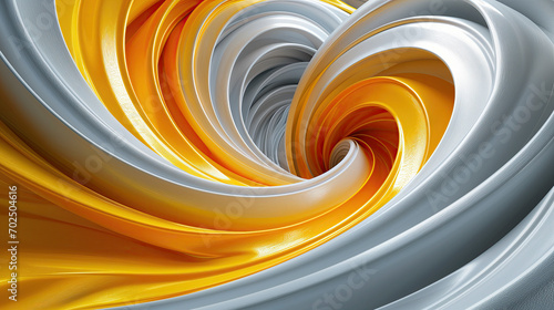 Close-Up of a Yellow and White Swirl