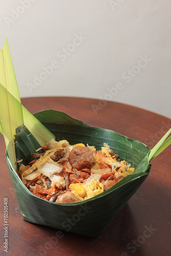 Sego Berkat, Rice Menu Set with Various Side Dish for Kenduri. photo