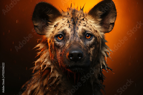 animal Brown Hyena realistic photography