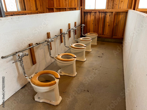 Public Latrine in Manzanar Internment Camp Barracks photo