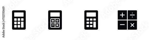 calculator icon set vector. set of calculator icon