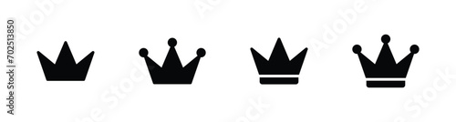 Crown icon set vector illustration for web, ui, and mobile apps