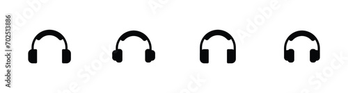 Headphone icon set vector illustration for web, ui, and mobile apps
