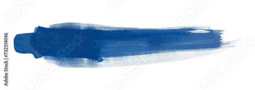 Blue watercolor background. Artistic hand paint. Isolated on transparent background. photo