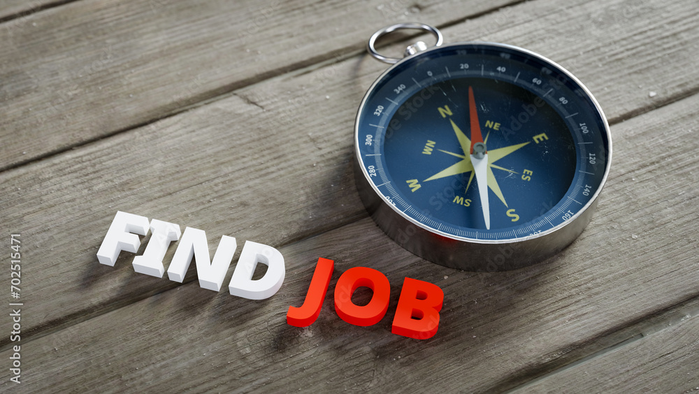 Concept background of searching in various directions to find a job, 3d rendering Concept background of searching in various directions to find a job, 3d rendering