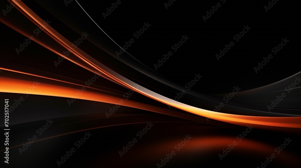 Modern Black Background Line Light Abstract : Generative AI Modern Black Background Line Light Abstract : Generative AI