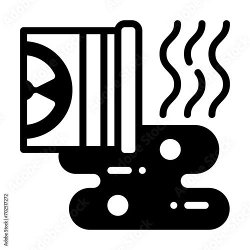 pollution glyph icon