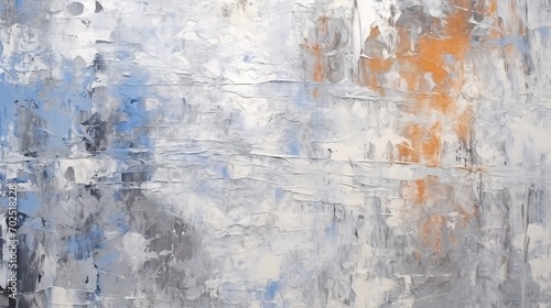 Creative abstract hand painted background, wallpaper, texture, closeup. Fragment of liquid acrylic painting in gray, beige and blue on canvas. Modern Art. : Generative AI