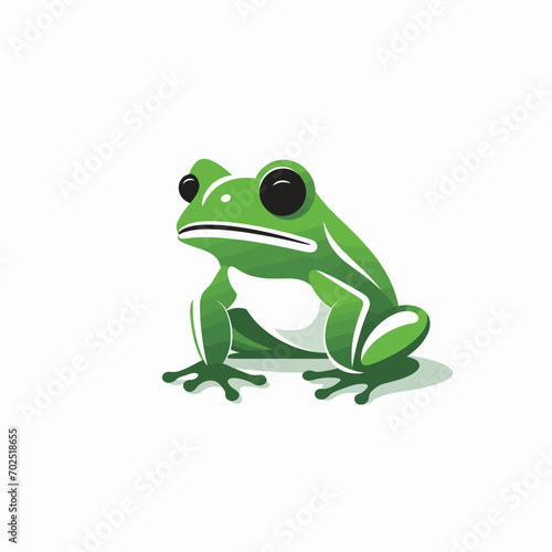 Frog icon. Vector illustration. Isolated on white background.