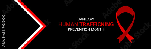 National Slavery and Human Trafficking Prevention Month Holiday concept. Template for background, banner, card, poster, cover, website, backdrop, t-shirt with text inscription.  vector illustration
