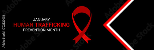 National Slavery and Human Trafficking Prevention Month Holiday concept. Template for background, banner, card, poster, cover, website, backdrop, t-shirt with text inscription.  vector illustration