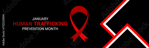 National Slavery and Human Trafficking Prevention Month Holiday concept. Template for background, banner, card, poster, cover, website, backdrop, t-shirt with text inscription.  vector illustration