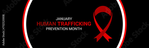 National Slavery and Human Trafficking Prevention Month Holiday concept. Template for background, banner, card, poster, cover, website, backdrop, t-shirt with text inscription.  vector illustration