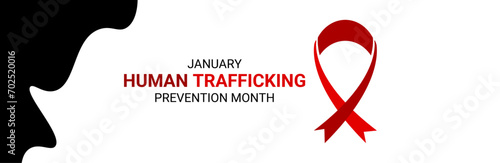 National Slavery and Human Trafficking Prevention Month Holiday concept. Template for background, banner, card, poster, cover, website, backdrop, t-shirt with text inscription.  vector illustration
