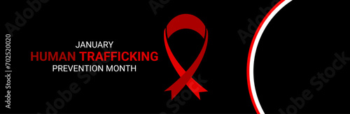 National Slavery and Human Trafficking Prevention Month Holiday concept. Template for background, banner, card, poster, cover, website, backdrop, t-shirt with text inscription.  vector illustration