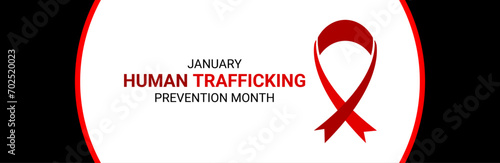 National Slavery and Human Trafficking Prevention Month Holiday concept. Template for background, banner, card, poster, cover, website, backdrop, t-shirt with text inscription. vector illustration