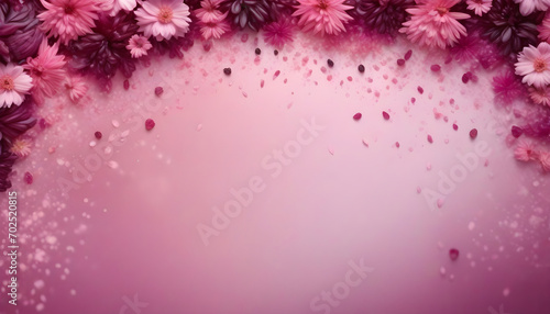 Grape background with space for text. Grapes and flowers. © McOwenlevi