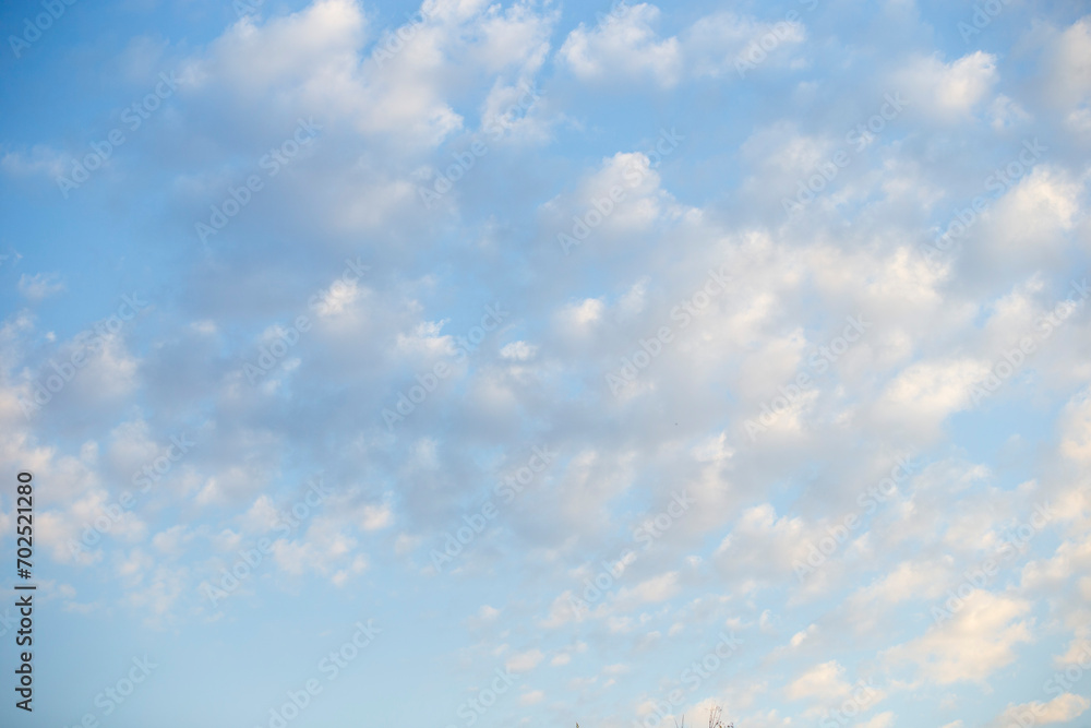 Fototapeta premium blue sky clouds closeup.Sky background with clouds weather nature cloud blue