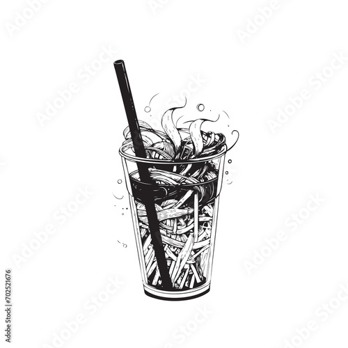 Illustration of Drinking Straw