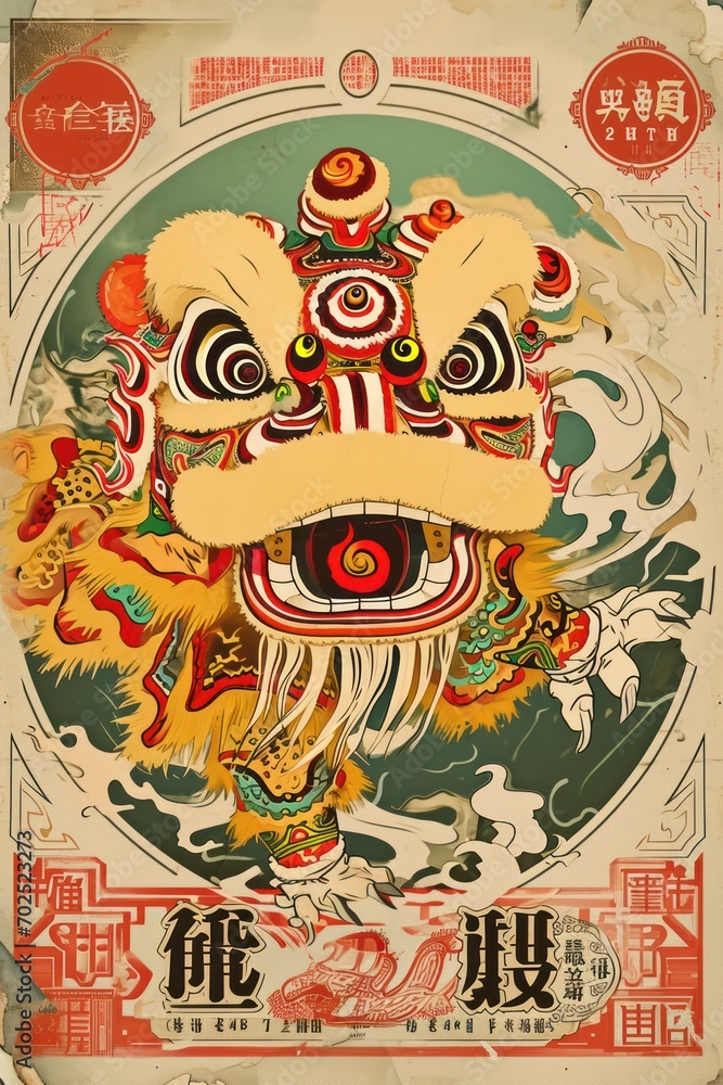 Obraz premium Traditional Chinese Lion Dance