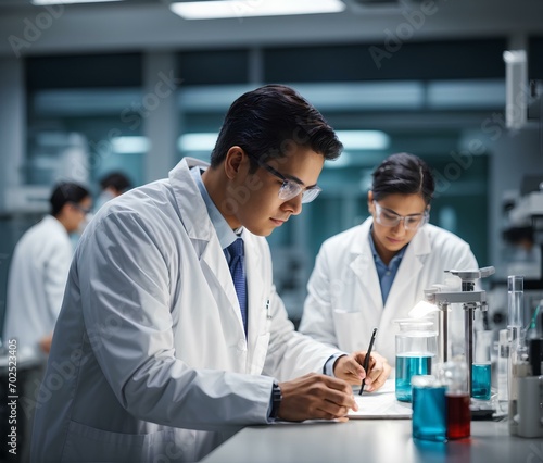group of scientists at work in the lab