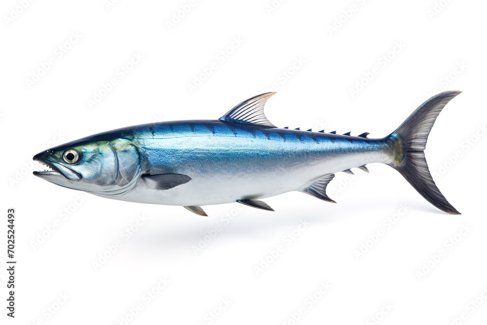 Image of a king fish isolated on white background. Fresh fish. Underwater animals. Generative AI.