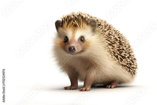 Image of hedgehog on white background, Mammals, Wildlife Animals. Illustration, Generative AI.