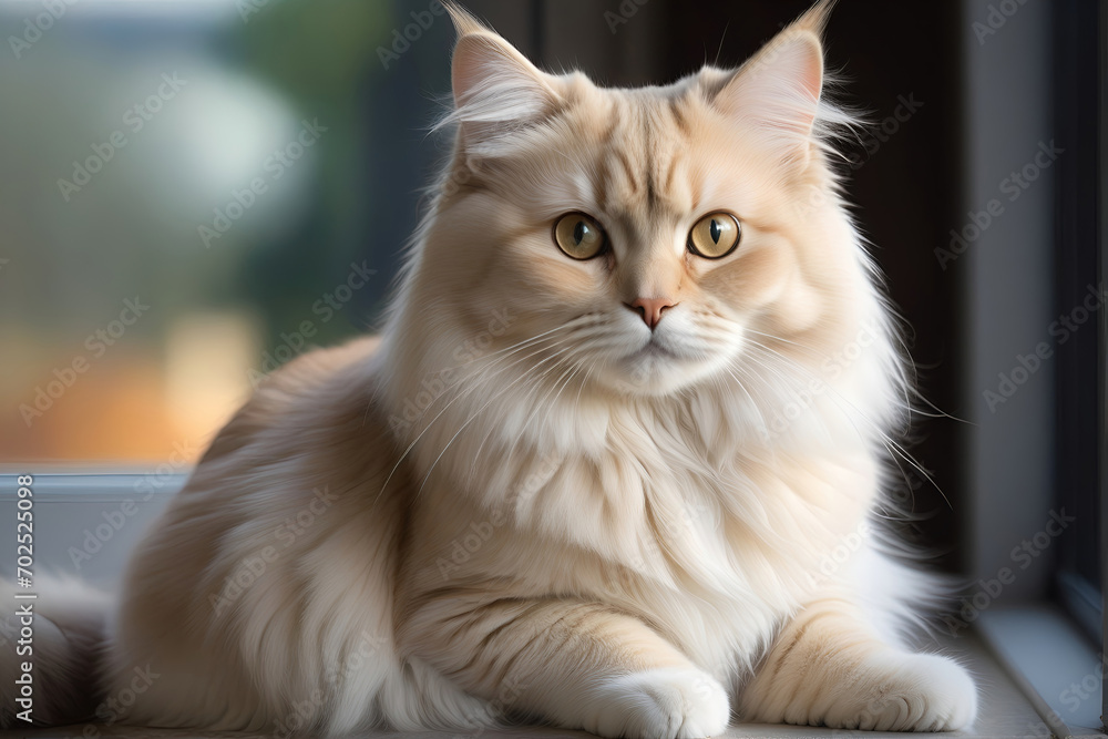 image of a cute cat seated on a windowsill