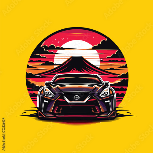 SUPER CAR ILLUSTRATION LOGO VECTOR