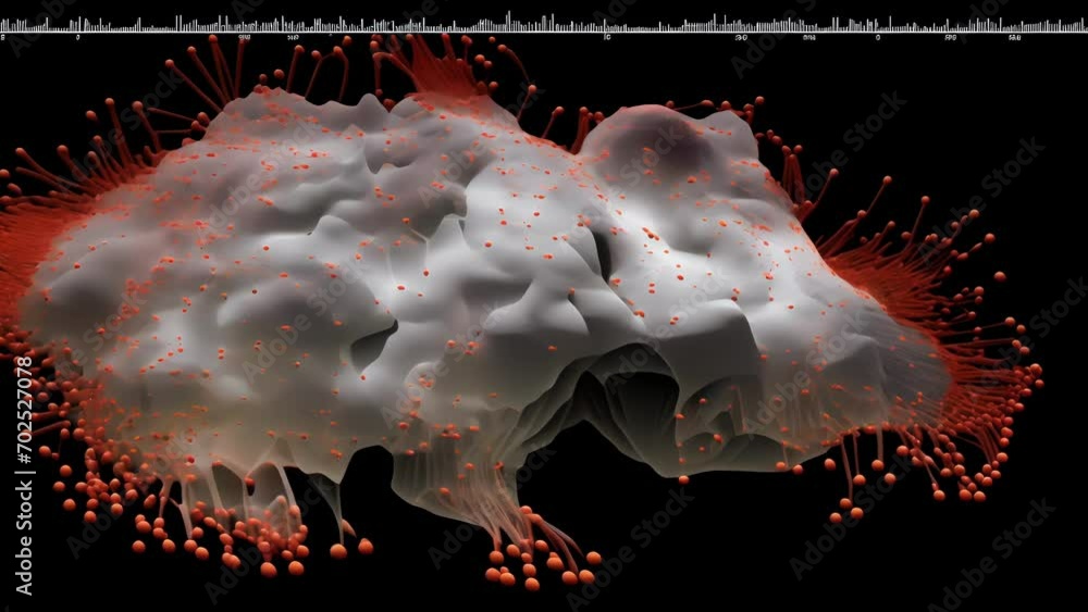 Vidéo Stock An of a brain scan overlayed with a graph, showing the ...