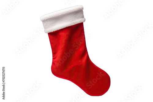 Christmas stocking isolated on transparent background