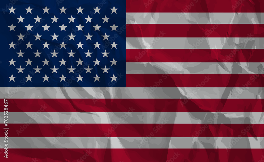 United States flag crumpled. USA grunge United States flag crumpled. USA grunge