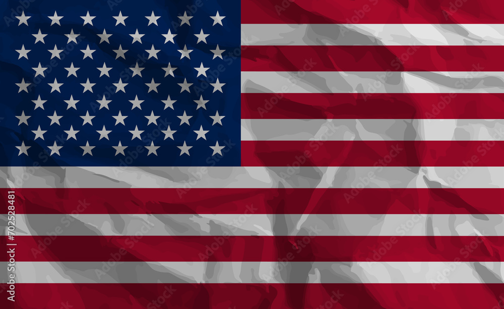 United States flag crumpled. USA grunge United States flag crumpled. USA grunge