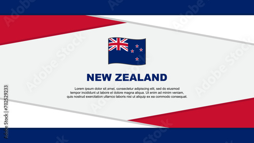 New Zealand Flag Abstract Background Design Template. New Zealand Independence Day Banner Cartoon Vector Illustration. New Zealand Vector