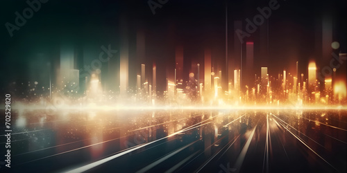 city       silhouette background with rising sunlight