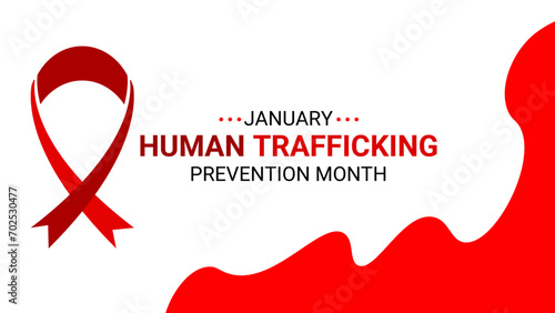 National Slavery and Human Trafficking Prevention Month is observed every year on january. National Human Trafficking Awareness Month background. banner, cover, card, poster, website, backdrop.