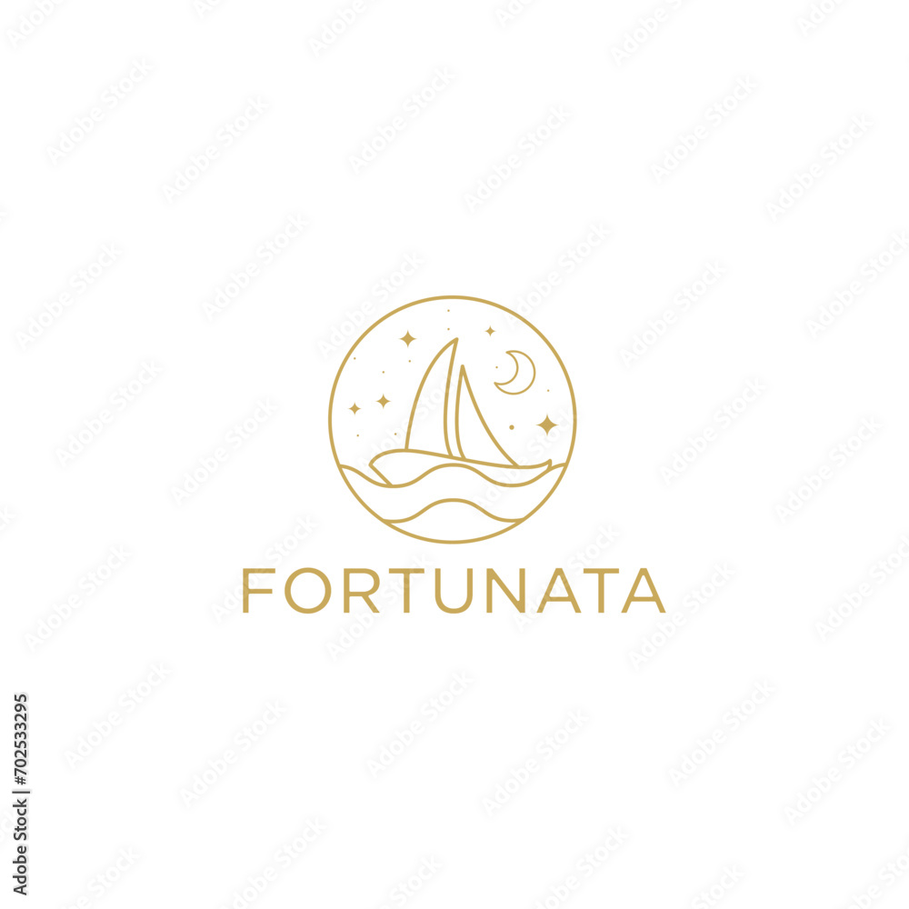 sailing night logo design vector sailing night logo design vector