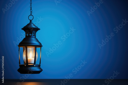 Dark lantern antique black glass decorative old background metal retro light vintage lamp